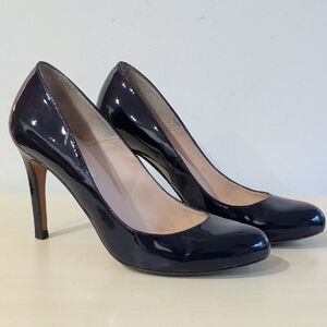 LK Bennett Navy Blue Patent Leather Stiletto Heels Size 36